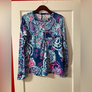 Lilly Pulitzer Luxletic Delaynee half zip size medium